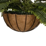 GloboStar® Artificial Garden FERN HANGING PLANT 20622 Τεχνητό Κρεμαστό Διακοσμητικό Φυτό Φτέρης Π90 x Μ90 x Y70cm