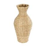 GloboStar® Artificial Garden HAVANA 21223 Διακοσμητικό Πλεκτό Καλάθι Κασπώ Γλάστρα Μπεζ Π22 x M22 x Υ42cm