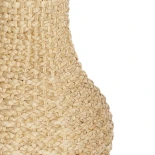 GloboStar® Artificial Garden SANDIAGO 21234 Διακοσμητικό Πλεκτό Καλάθι - Κασπώ Γλάστρα - Flower Pot Μπεζ Π25 x M25 x x Υ40cm