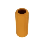 GloboStar® Artificial Garden CANGUU 21255 Διακοσμητικό Κεραμικό Βάζo Πορτοκαλί Π11 x Μ11 x Υ26 cm