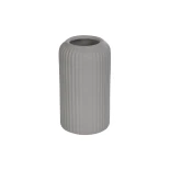 GloboStar® Artificial Garden LOVINA 21257 Διακοσμητικό Κεραμικό Βάζo Γκρι Π9 x Μ9 x Υ16 cm