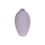 GloboStar® Artificial Garden AMETHYST 21267 Διακοσμητικό Κεραμικό Βάζo Μωβ Π8 x Μ8 x Υ14cm