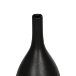 GloboStar® Artificial Garden OLRANDO 21273 Διακοσμητικό Κεραμικό Βάζo Μαύρο Π8 x Μ8 x Υ20cm