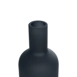 GloboStar® Artificial Garden MYSTIQUE 21275 Διακοσμητικό Κεραμικό Βάζo Γκρι Π7 x Μ7 x Υ20cm