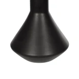 GloboStar® Artificial Garden CANNOLI 21280 Διακοσμητικό Κεραμικό Βάζo Μαύρο Π13 x Μ13 x Υ20cm