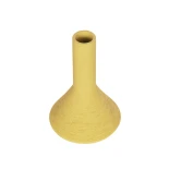 GloboStar® Artificial Garden GRENADA 21281 Διακοσμητικό Κεραμικό Βάζo Κίτρινο Π13 x Μ13 x Υ20cm