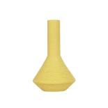 GloboStar® Artificial Garden GRENADA 21281 Διακοσμητικό Κεραμικό Βάζo Κίτρινο Π13 x Μ13 x Υ20cm