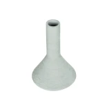 GloboStar® Artificial Garden TANAH 21282 Διακοσμητικό Κεραμικό Βάζo Γκρι Π13 x Μ13 x Υ20cm