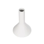 GloboStar® Artificial Garden ARMENINVILLE 21283 Διακοσμητικό Κεραμικό Βάζo Λευκό Π16 x Μ16 x Υ25cm