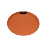 GloboStar® Artificial Garden CINNAMON 21291 Διακοσμητικό Κεραμικό Βάζo Πορτοκαλί Π15 x Μ15 x Υ14cm