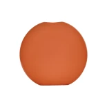 GloboStar® Artificial Garden CINNAMON 21291 Διακοσμητικό Κεραμικό Βάζo Πορτοκαλί Π15 x Μ15 x Υ14cm