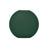 GloboStar® Artificial Garden MENORCA 21292 Διακοσμητικό Κεραμικό Βάζo Πράσινο Π15 x Μ15 x Υ14cm