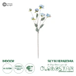 GloboStar® Artificial Garden SKY BLUE PAEONIA BRANCH 21306 Τεχνητό Διακοσμητικό Κλαδί Παιώνιας Μπλέ Y82cm