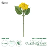 GloboStar® Artificial Garden YELLOW SEDUM BRANCH 21342 Τεχνητό Διακοσμητικό Κλαδί Κίτρινο Σέδο Y38cm