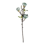 GloboStar® Artificial Garden BLUE MAGNOLIA BRANCH 21418 Τεχνητό Διακοσμητικό Κλαδί Μπλε Μανόλια Y72cm
