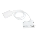 GloboStar 60858 Μονοφασικός Connector 2 Καλωδίων με 1 Μέτρο Υφασμάτινο Καλώδιο και Ντουί E27 για Λευκή Ράγα Οροφής