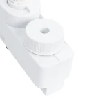 GloboStar 60858 Μονοφασικός Connector 2 Καλωδίων με 1 Μέτρο Υφασμάτινο Καλώδιο και Ντουί E27 για Λευκή Ράγα Οροφής