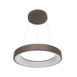 GLOBOSTAR® SALEM 61244 Μοντέρνο Κρεμαστό Φωτιστικό Οροφής LED 75W 8625lm 120° AC 220-240V IP20 Ρυθμιζόμενο Λευκό CCT με Χειριστήριο από 2700K έως 6000K Dimmable - Lumileds SMD Chip - Καφέ Ματ - Μ45 x Π45 x Υ6cm - 3 Χρόνια Εγγύηση