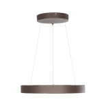 GLOBOSTAR® SALEM 61244 Μοντέρνο Κρεμαστό Φωτιστικό Οροφής LED 75W 8625lm 120° AC 220-240V IP20 Ρυθμιζόμενο Λευκό CCT με Χειριστήριο από 2700K έως 6000K Dimmable - Lumileds SMD Chip - Καφέ Ματ - Μ45 x Π45 x Υ6cm - 3 Χρόνια Εγγύηση
