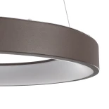 GLOBOSTAR® SALEM 61244 Μοντέρνο Κρεμαστό Φωτιστικό Οροφής LED 75W 8625lm 120° AC 220-240V IP20 Ρυθμιζόμενο Λευκό CCT με Χειριστήριο από 2700K έως 6000K Dimmable - Lumileds SMD Chip - Καφέ Ματ - Μ45 x Π45 x Υ6cm - 3 Χρόνια Εγγύηση