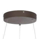 GLOBOSTAR® SALEM 61244 Μοντέρνο Κρεμαστό Φωτιστικό Οροφής LED 75W 8625lm 120° AC 220-240V IP20 Ρυθμιζόμενο Λευκό CCT με Χειριστήριο από 2700K έως 6000K Dimmable - Lumileds SMD Chip - Καφέ Ματ - Μ45 x Π45 x Υ6cm - 3 Χρόνια Εγγύηση