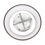 GLOBOSTAR® SALEM 61244 Μοντέρνο Κρεμαστό Φωτιστικό Οροφής LED 75W 8625lm 120° AC 220-240V IP20 Ρυθμιζόμενο Λευκό CCT με Χειριστήριο από 2700K έως 6000K Dimmable - Lumileds SMD Chip - Καφέ Ματ - Μ45 x Π45 x Υ6cm - 3 Χρόνια Εγγύηση