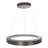 GLOBOSTAR® SALEM 61248 Μοντέρνο Κρεμαστό Φωτιστικό Οροφής LED 105W 12075lm 120° AC 220-240V IP20 Ρυθμιζόμενο Λευκό CCT με Χειριστήριο από 2700K έως 6000K Dimmable - Lumileds SMD Chip - Καφέ Ματ - Μ60 x Π60 x Υ6cm - 3 Χρόνια Εγγύηση