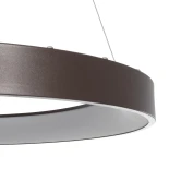 GLOBOSTAR® SALEM 61248 Μοντέρνο Κρεμαστό Φωτιστικό Οροφής LED 105W 12075lm 120° AC 220-240V IP20 Ρυθμιζόμενο Λευκό CCT με Χειριστήριο από 2700K έως 6000K Dimmable - Lumileds SMD Chip - Καφέ Ματ - Μ60 x Π60 x Υ6cm - 3 Χρόνια Εγγύηση