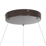 GLOBOSTAR® SALEM 61248 Μοντέρνο Κρεμαστό Φωτιστικό Οροφής LED 105W 12075lm 120° AC 220-240V IP20 Ρυθμιζόμενο Λευκό CCT με Χειριστήριο από 2700K έως 6000K Dimmable - Lumileds SMD Chip - Καφέ Ματ - Μ60 x Π60 x Υ6cm - 3 Χρόνια Εγγύηση