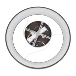 GLOBOSTAR® SALEM 61248 Μοντέρνο Κρεμαστό Φωτιστικό Οροφής LED 105W 12075lm 120° AC 220-240V IP20 Ρυθμιζόμενο Λευκό CCT με Χειριστήριο από 2700K έως 6000K Dimmable - Lumileds SMD Chip - Καφέ Ματ - Μ60 x Π60 x Υ6cm - 3 Χρόνια Εγγύηση