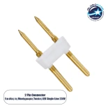GloboStar® 70524 Σύνδεσμος Καρφάκι Slim Ταινίας Μονής Σειράς LED 2 Pin