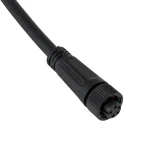 GloboStar® 90777 Καλώδιο Τροφοδοσίας από DC Male σε Ατερμάτιστο Καλώδιο για RGB Spot & Wall Washer Μαύρο Μ1.5 x Π1.5 x Y20cm