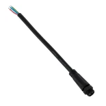 GloboStar® 90780 Καλώδιο Τροφοδοσίας από DC Female σε Ατερμάτιστο Καλώδιο για RGB Spot & Wall Washer Μαύρο Μ1.5 x Π1.5 x Y20cm