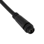 GloboStar® 90780 Καλώδιο Τροφοδοσίας από DC Female σε Ατερμάτιστο Καλώδιο για RGB Spot & Wall Washer Μαύρο Μ1.5 x Π1.5 x Y20cm