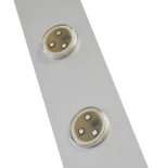 GloboStar® 90829 Μεταλλικο Καλυμμα 1 Μέτρου 15 Τεμαχίων για Ψηφιακή Αλυσίδα Γιρλάντα 20 Σποτ LED με Κωδικό 90140 Ασημί Μ100 x Π4.7 x Υ1cm