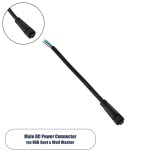 GloboStar® 90777 Καλώδιο Τροφοδοσίας από DC Male σε Ατερμάτιστο Καλώδιο για RGB Spot & Wall Washer Μαύρο Μ1.5 x Π1.5 x Y20cm