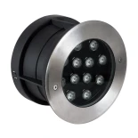 GloboStar® UNDERWATER-GUNE 90405 Υποβρύχιο Χωνευτό Φωτιστικό Σποτ Ειδικό για Σιντριβάνια LED 12W 1200lm 15° DC 24V Αδιάβροχο IP68 Φ18 x Υ11.2cm Ψυχρό Λευκό 6000K - Ανοξείδωτο Ατσάλι - 3 Χρόνια Εγγύηση