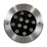 GloboStar® UNDERWATER-GUNE 90405 Υποβρύχιο Χωνευτό Φωτιστικό Σποτ Ειδικό για Σιντριβάνια LED 12W 1200lm 15° DC 24V Αδιάβροχο IP68 Φ18 x Υ11.2cm Ψυχρό Λευκό 6000K - Ανοξείδωτο Ατσάλι - 3 Χρόνια Εγγύηση