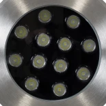 GloboStar® UNDERWATER-GUNE 90405 Υποβρύχιο Χωνευτό Φωτιστικό Σποτ Ειδικό για Σιντριβάνια LED 12W 1200lm 15° DC 24V Αδιάβροχο IP68 Φ18 x Υ11.2cm Ψυχρό Λευκό 6000K - Ανοξείδωτο Ατσάλι - 3 Χρόνια Εγγύηση