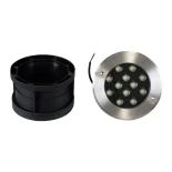 GloboStar® UNDERWATER-GUNE 90405 Υποβρύχιο Χωνευτό Φωτιστικό Σποτ Ειδικό για Σιντριβάνια LED 12W 1200lm 15° DC 24V Αδιάβροχο IP68 Φ18 x Υ11.2cm Ψυχρό Λευκό 6000K - Ανοξείδωτο Ατσάλι - 3 Χρόνια Εγγύηση