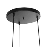 GloboStar® DISE 201-0051 Μοντέρνο Κρεμαστό Φωτιστικό Κύβος Τρίφωτο 3 x E27 IP20 Μαύρο Μέταλλο - Μ48 x Π48 x Υ65cm