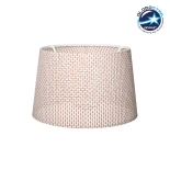 GloboStar® COVER 203-0263 Μοντέρνο Φωτιστικό Καπέλο Μπέζ Διάτρητο Ύφασμα - Μ38 x Π38 x Υ30cm