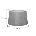 GloboStar® COVER 203-0264 Μοντέρνο Φωτιστικό Καπέλο Γκρί Ύφασμα - Μ38 x Π38 x Υ30cm