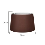 GloboStar® COVER 203-0265 Μοντέρνο Φωτιστικό Καπέλο Καφέ Ύφασμα - Μ38 x Π38 x Υ30cm
