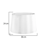 GloboStar® COVER 203-0266 Μοντέρνο Φωτιστικό Καπέλο Λευκό Ύφασμα - Μ38 x Π38 x Υ30cm