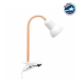 GloboStar® TAVOLO 204-0151 Παιδικό Eπιτραπέζιο Εύκαμπτο Φωτιστικό Μονόφωτο 1 x e27 led IP20 Πορτοκαλί Πλαστικό - Μ11 x Π9 x Υ35cm