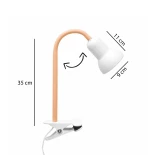 GloboStar® TAVOLO 204-0151 Παιδικό Eπιτραπέζιο Εύκαμπτο Φωτιστικό Μονόφωτο 1 x e27 led IP20 Πορτοκαλί Πλαστικό - Μ11 x Π9 x Υ35cm