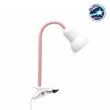 GloboStar® TAVOLO 204-0154 Παιδικό Eπιτραπέζιο Εύκαμπτο Φωτιστικό Μονόφωτο 1 x e27 led IP20 Ροζ Πλαστικό - Μ11 x Π9 x Υ35cm