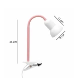 GloboStar® TAVOLO 204-0154 Παιδικό Eπιτραπέζιο Εύκαμπτο Φωτιστικό Μονόφωτο 1 x e27 led IP20 Ροζ Πλαστικό - Μ11 x Π9 x Υ35cm
