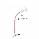 GloboStar® TAVOLO 204-0154 Παιδικό Eπιτραπέζιο Εύκαμπτο Φωτιστικό Μονόφωτο 1 x e27 led IP20 Ροζ Πλαστικό - Μ11 x Π9 x Υ35cm